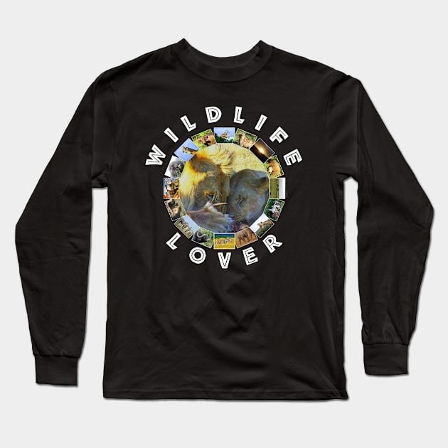 Wildlife Lover Lion Feast Long Sleeve T-Shirt by PathblazerStudios